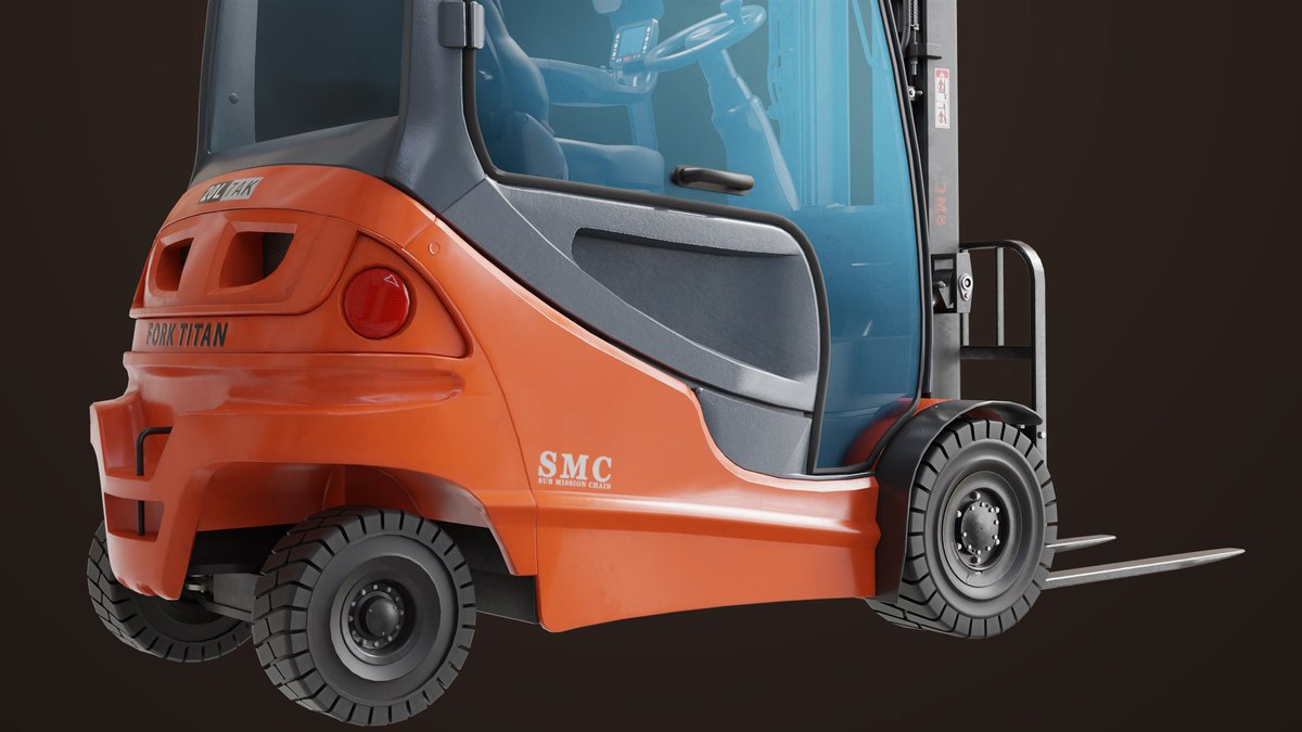 Forklift Truck 01 Orange URP HDRP Textures