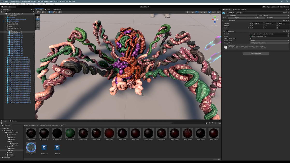 Biolines Gut Spider: A monster arachnid character for horror and fantasy games