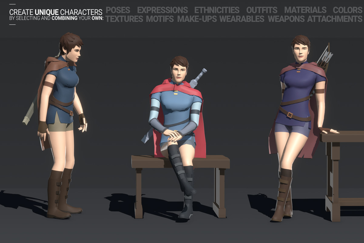 Polyquest Heroes: Warrior I Huntress