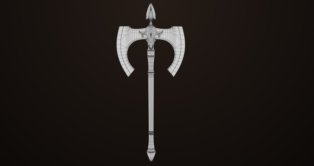 3 Medieval Battle Axes URP HDRP Textures
