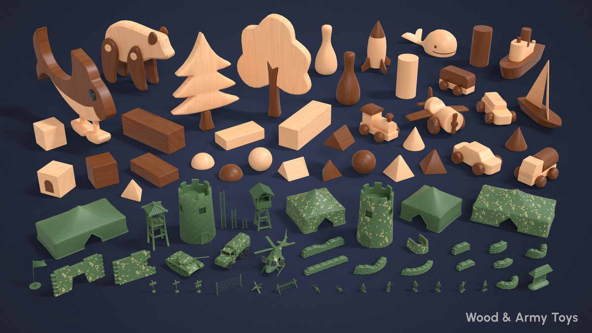 Playroom - Low Poly 3D Models Pack