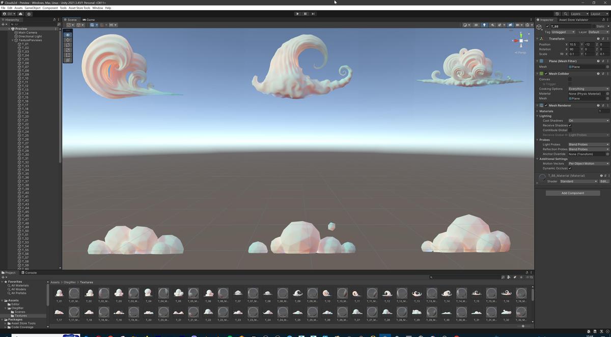 Stylized Cartoon Clouds and Weather Icons Pack (111 2K PNG Textures with Alpha)