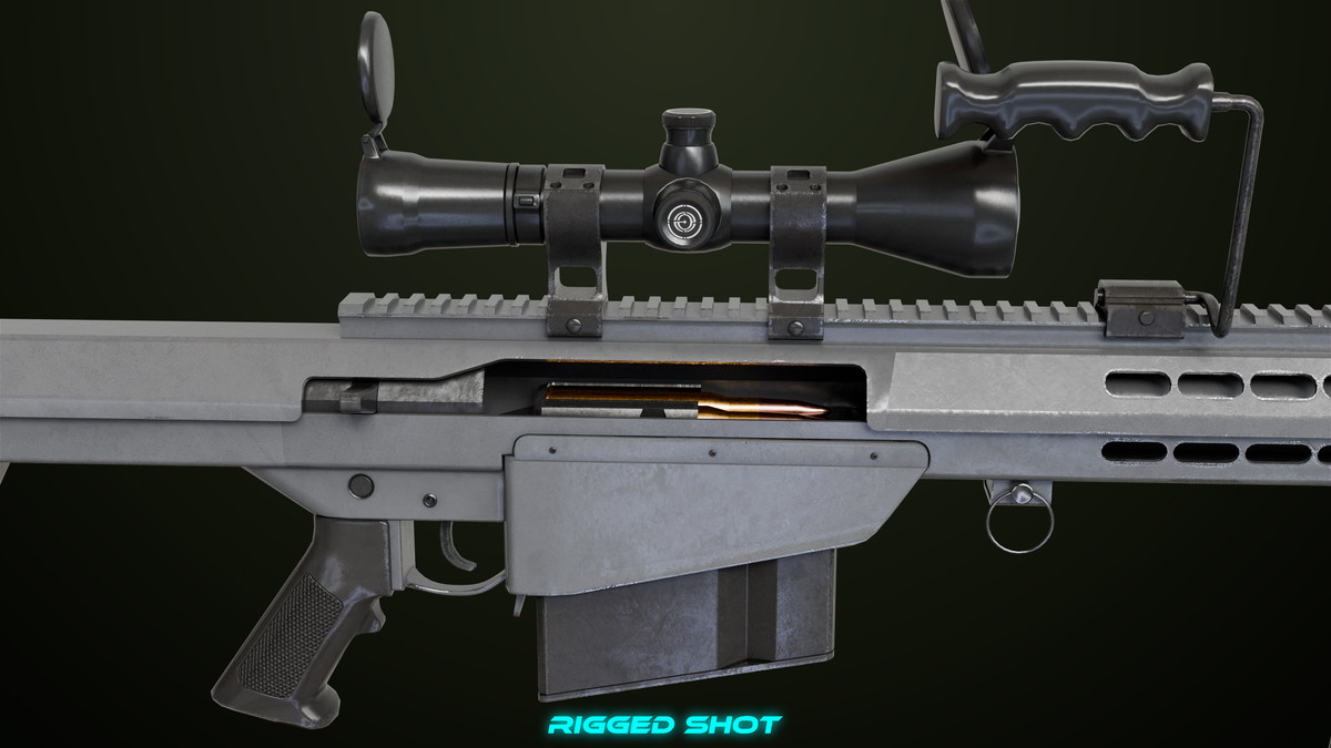 Sniper Rifle 02 Black and Sandal Single Map URP HDRP