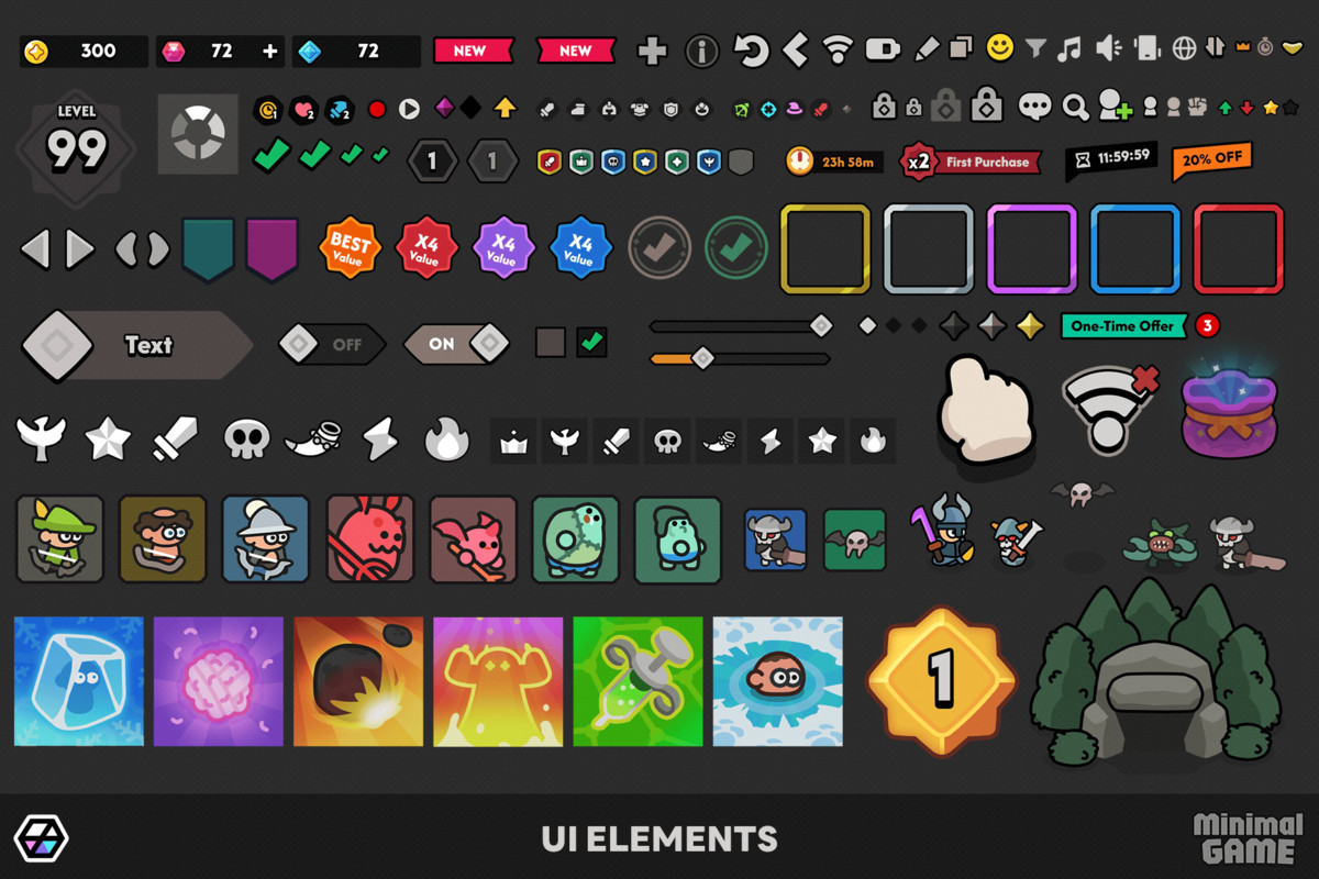 GUI Pro - Minimal Game Dark