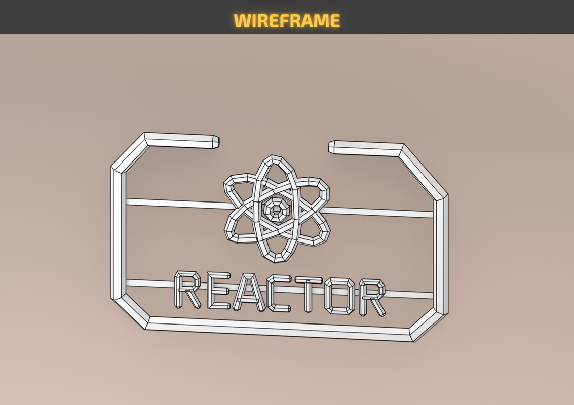 Low Poly Sci-Fi Neon Signs / Cosmic Retro