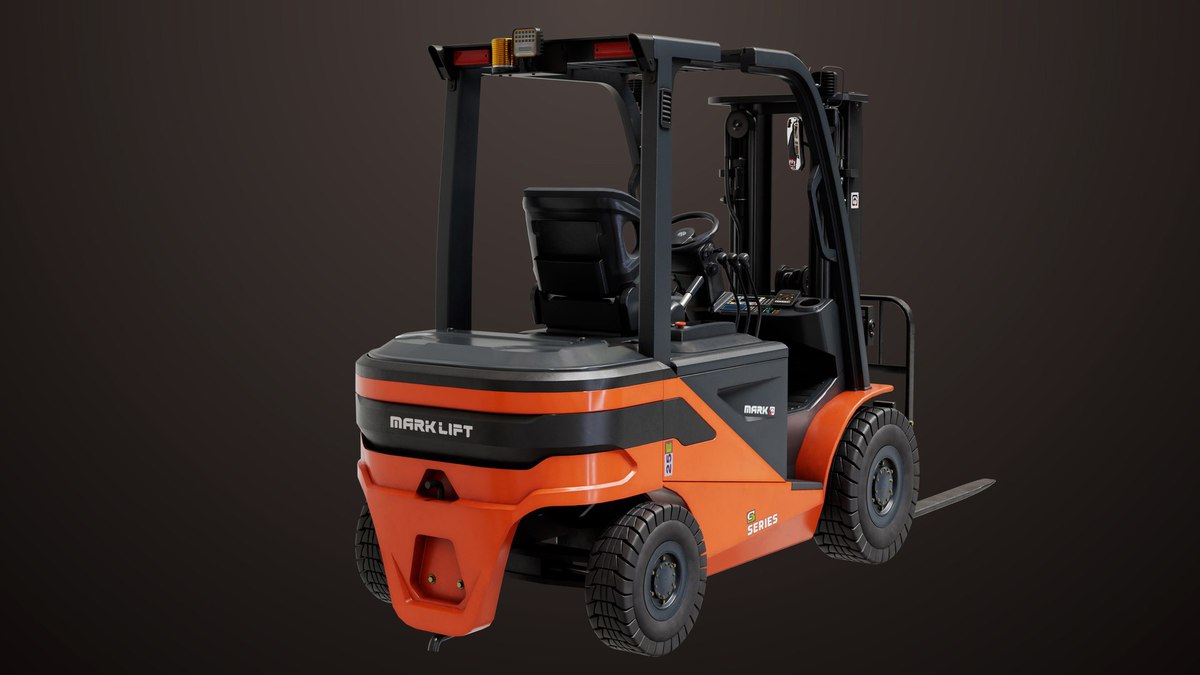 Forklift Truck03 Orange URP HDRP Textures