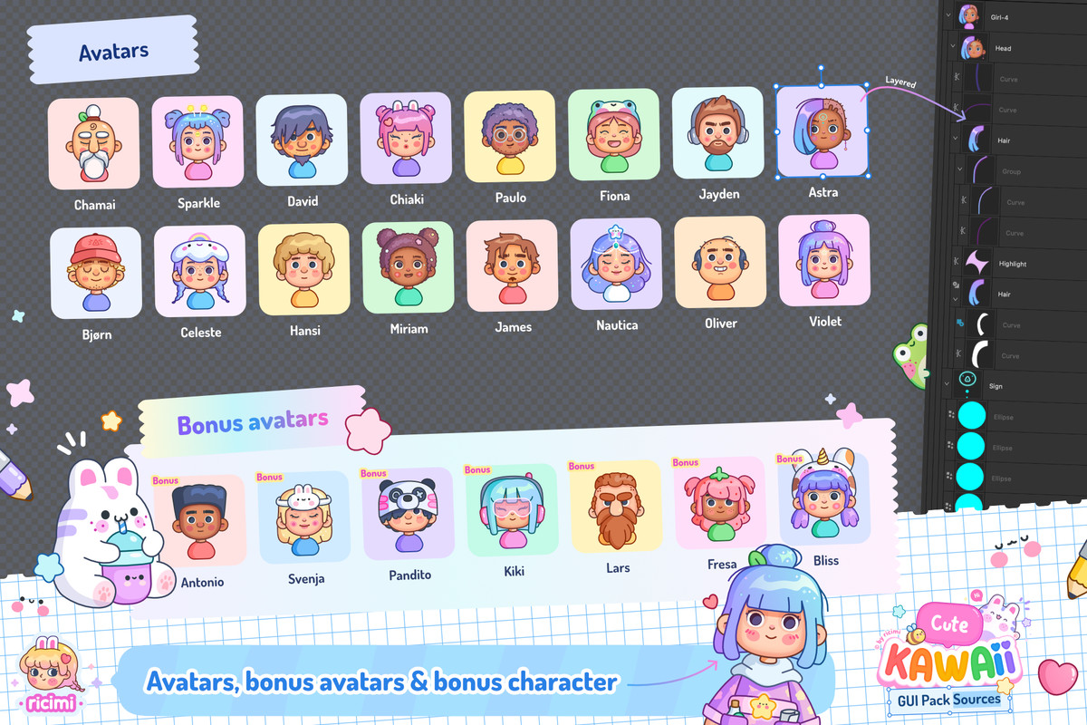 Cute Kawaii GUI Pack Sources