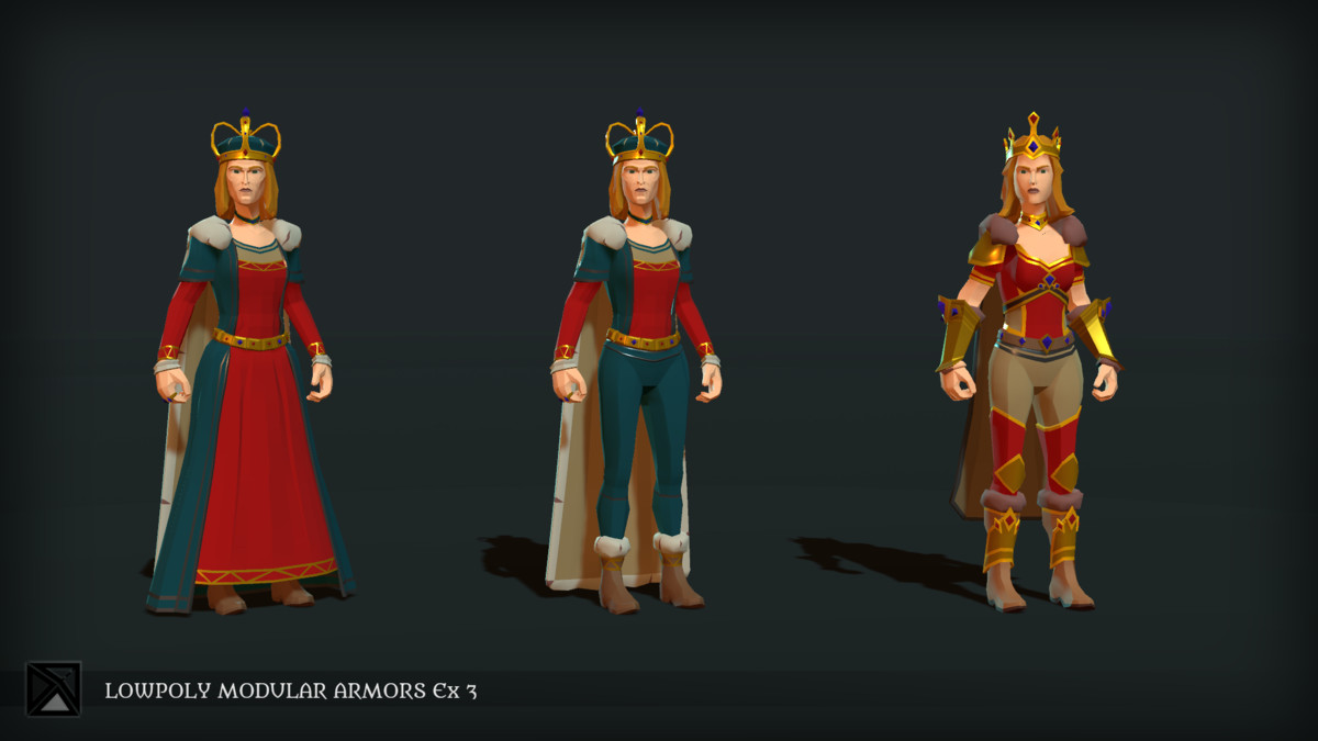 Low Poly Modular Armors Expansion Pack 03 - LOWPOLY MEDIEVAL FANTASY SERIES