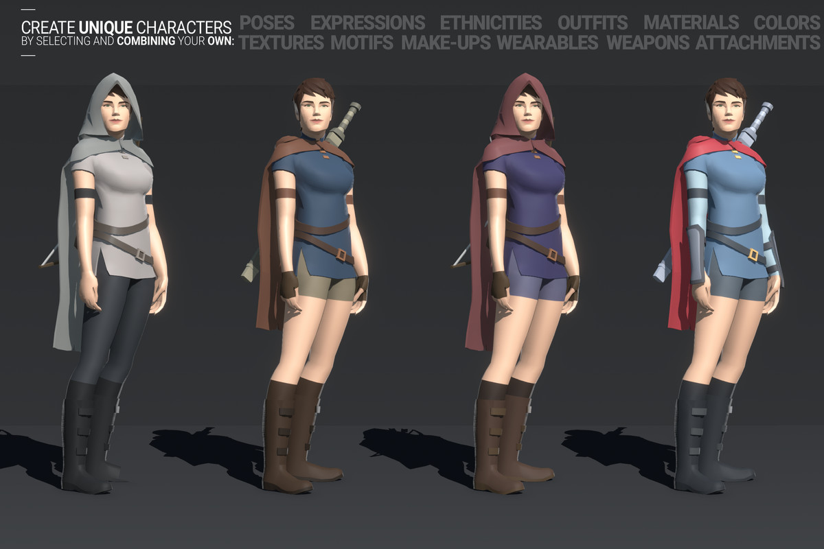 Polyquest Heroes: Warrior I Huntress