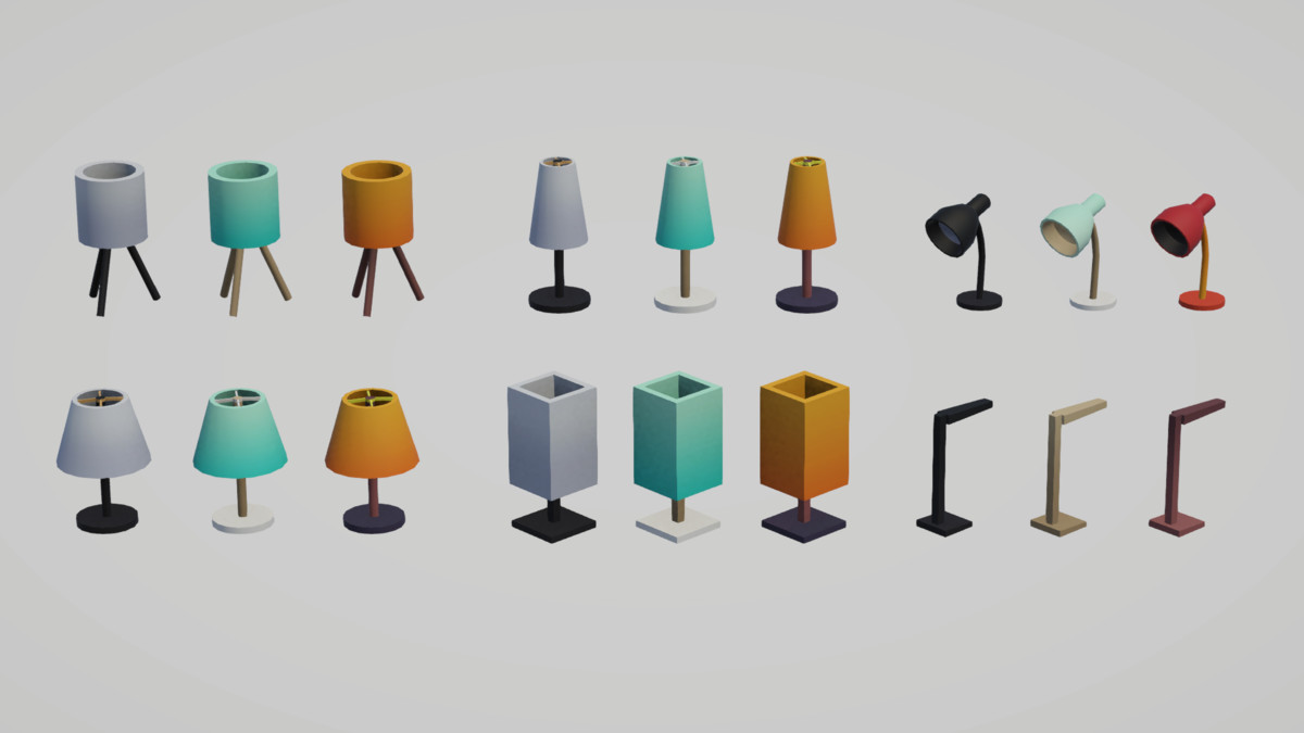 Low Poly Livingrooms - Modular Assets