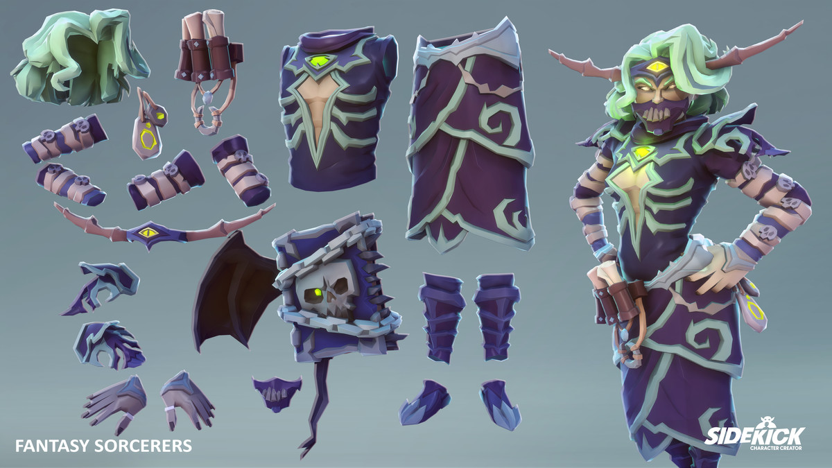 Fantasy Sorcerers – Sidekick Modular Characters by Synty