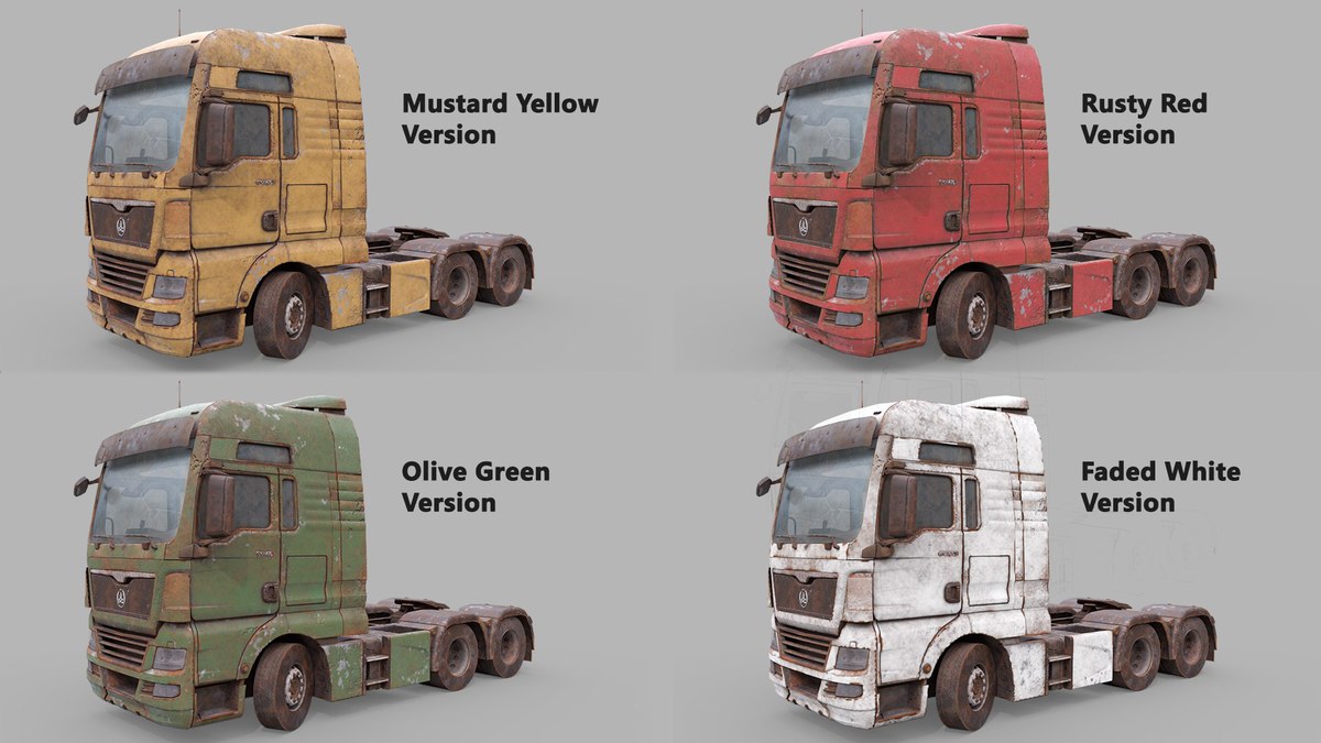 Heavy Truck Chassis 04 Dirty 4 URP HDRP Textures