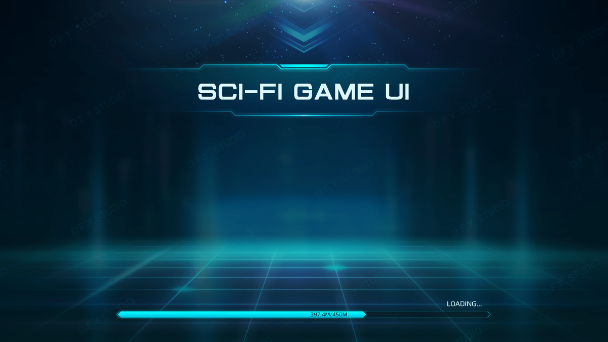 Sci-Fi Cyber UI Pro_Cyan Theme