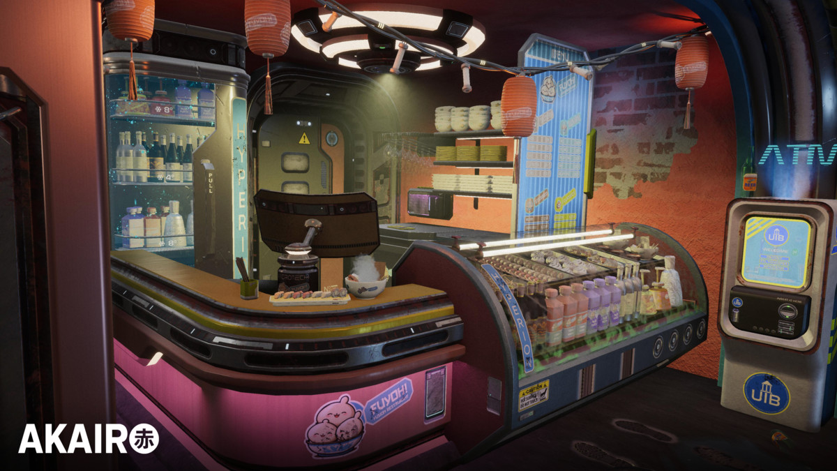 Fuyoh Cyberpunk Diner Environment