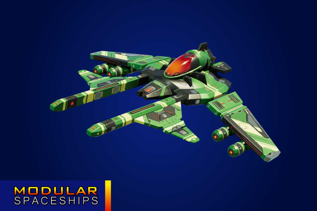 Sci-Fi Modular Spaceship Night Aye