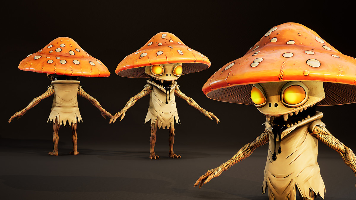 Stylized Mushroom Character Pack – Rigged Game Ready Fantasy Characters