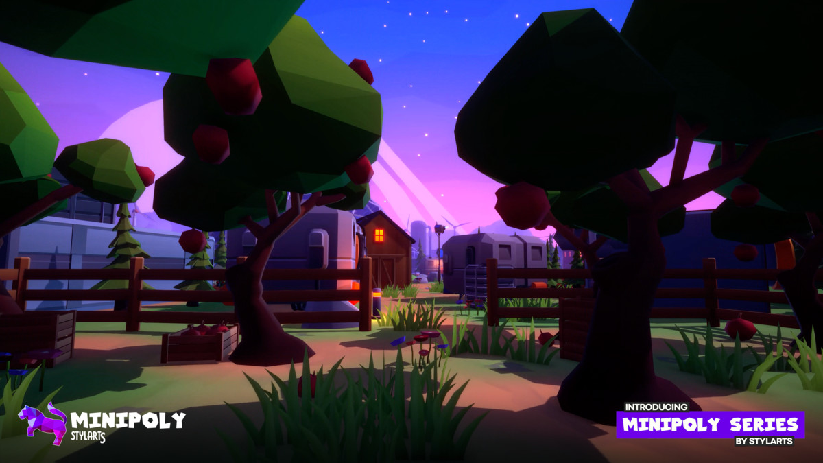 Minipoly Series - Eco-Future Farm Village ( Stylized Lowpoly Environment )