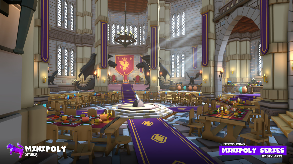 Minipoly Series - Fantasy Kingdom Interior ( Stylized Lowpoly Environment )