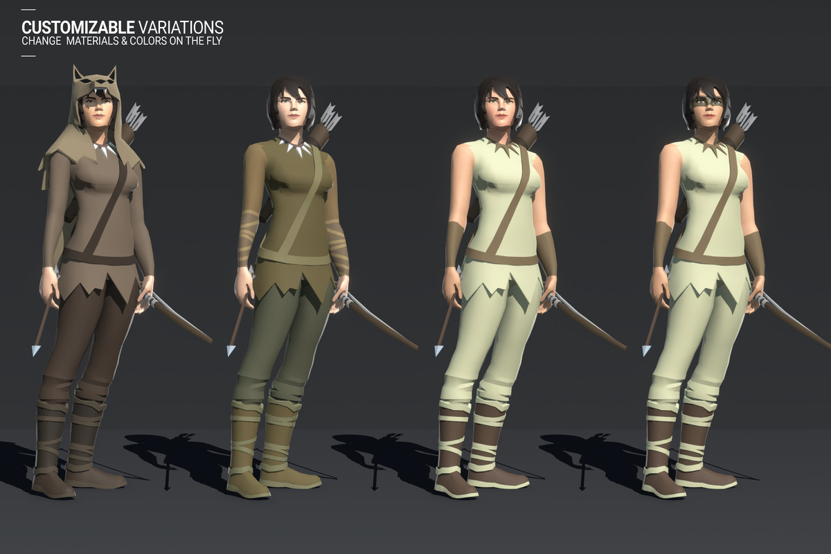 Polyquest Heroes: Warrior I Huntress