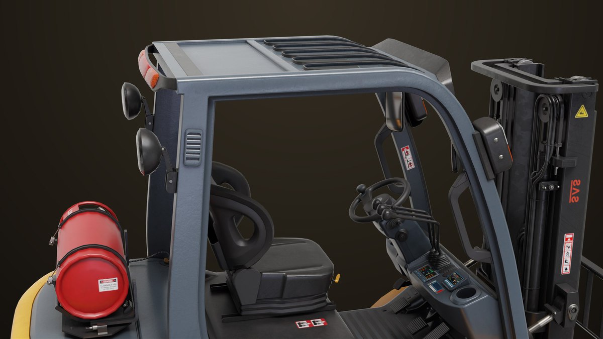 Forklift Truck 02 and 03 URP HDRP Textures