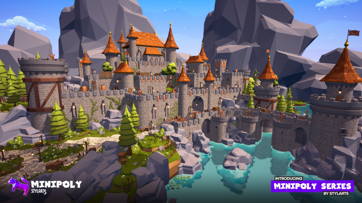 Minipoly Series - Mythic Castle ( Stylized Lowpoly Environment )