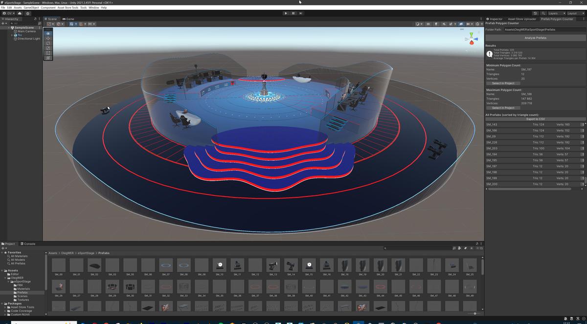 Esports Stage Environment - Futuristic 3d Arena Interior (Gaming Tournament Cup)