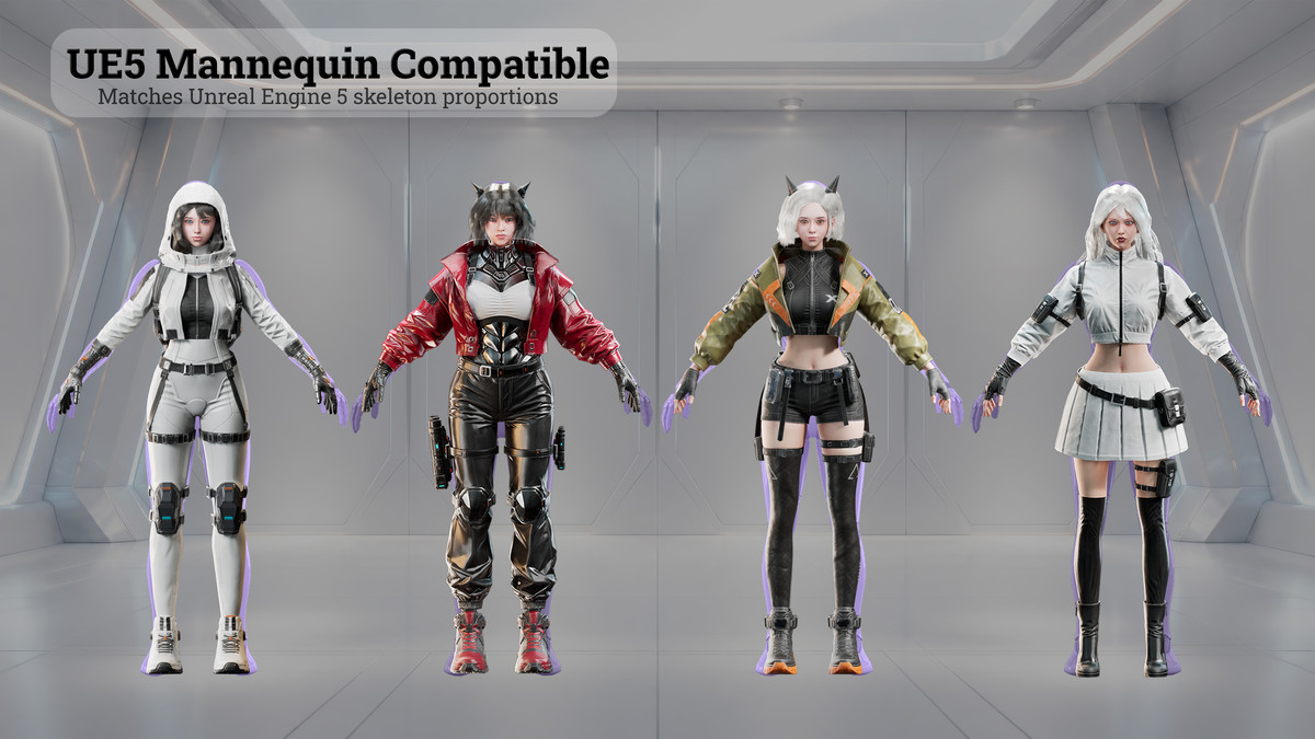 Cyberpunk & Sci‑Fi Female Operatives - Volume 1