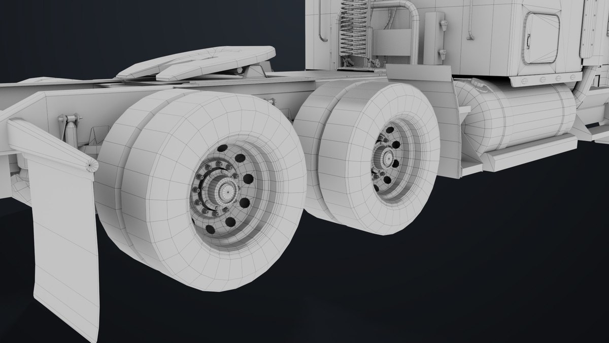 Heavy Truck Chassis 07 Blue and Green URP HDRP Textures