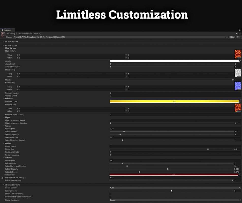Liquid Shader for Splines (3D)