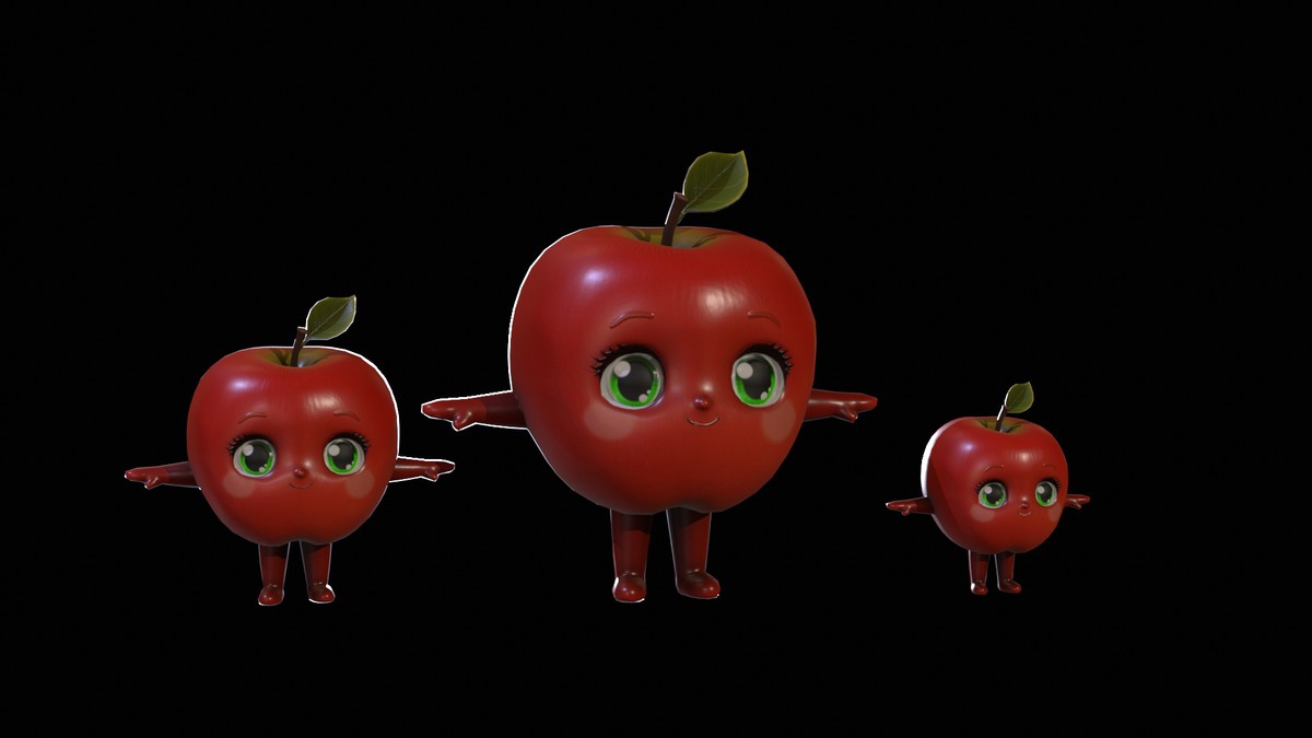 Chibi Fruit Apple two