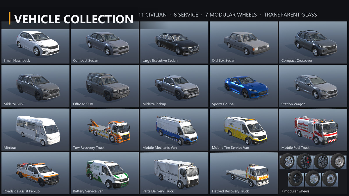 Highway Service & Rescue — Service Station, Vehicles & Staff