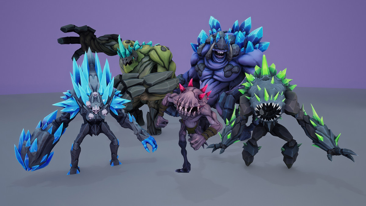 Stylized Cave Crystal Creatures Pack