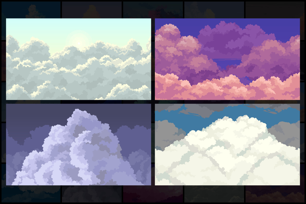 28 Sky Backgrounds Pixel Art