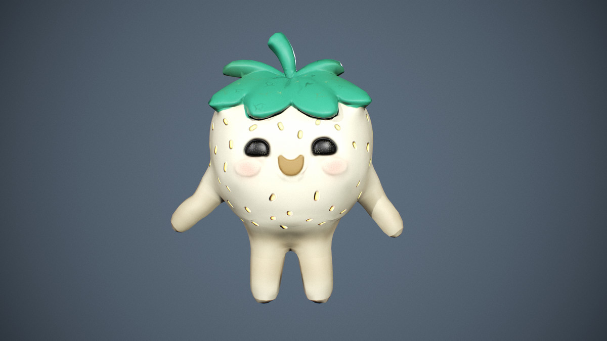 Strawberry Low poly
