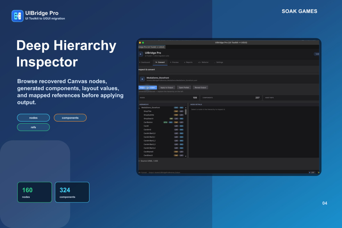 UIBridge Pro — UI Toolkit to UGUI Migrator