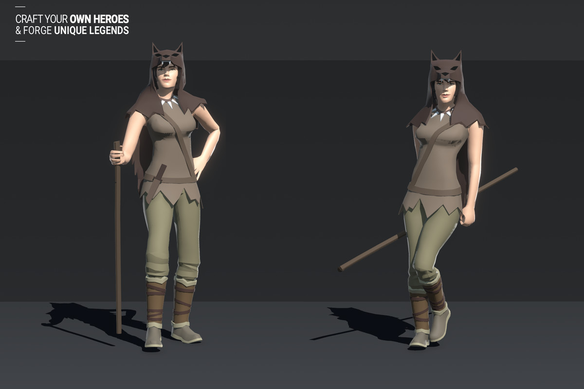 Polyquest Heroes: Warrior I Huntress