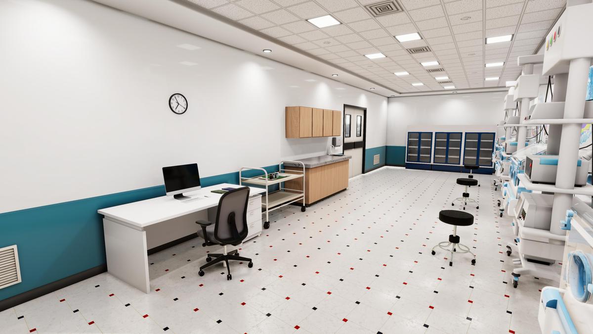 Hospital NICU Room Interior