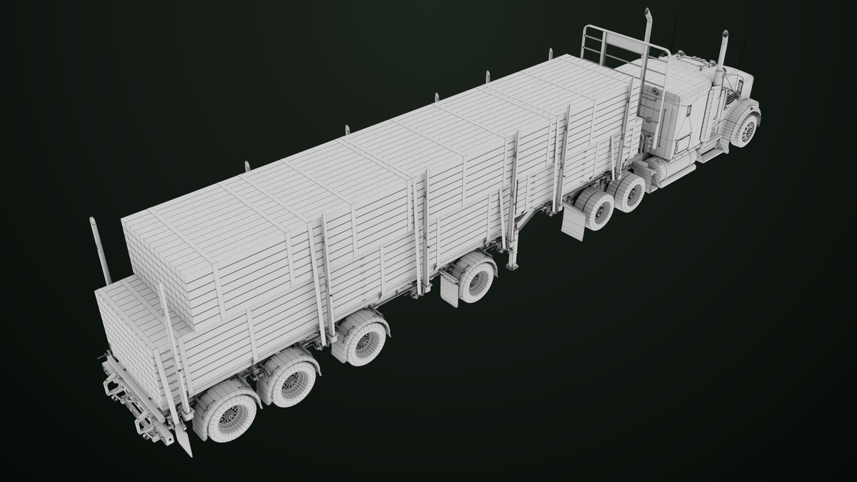 Truck 07 Log Trailer with All Loads Collection