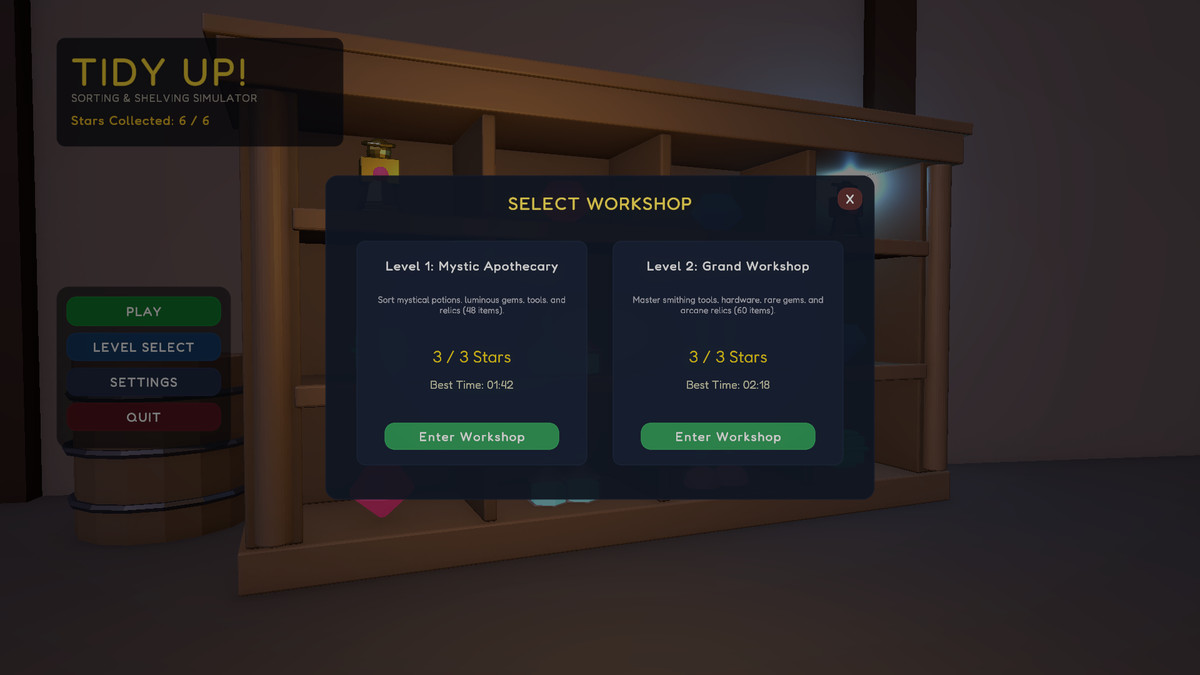 Tidy Up! - Sorting & Shelving Simulator Toolkit