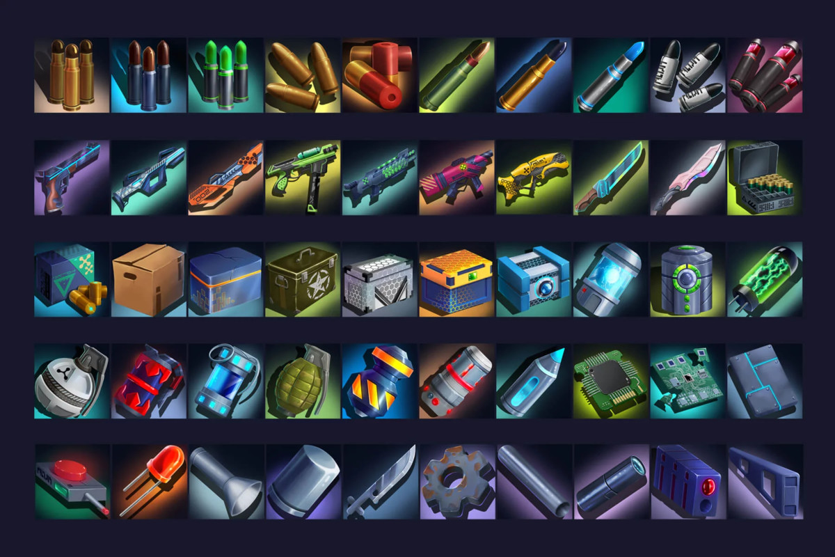 2700 Cyberpunk RPG Icons Pack