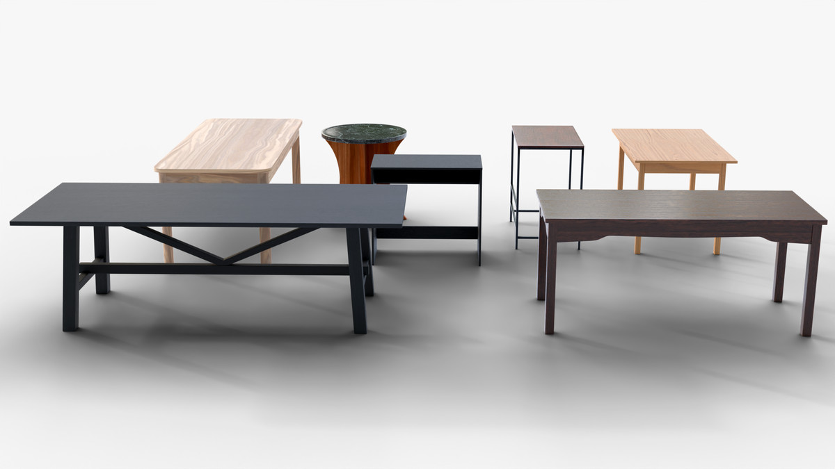 7 Wooden & Modern Table Mega Pack 2