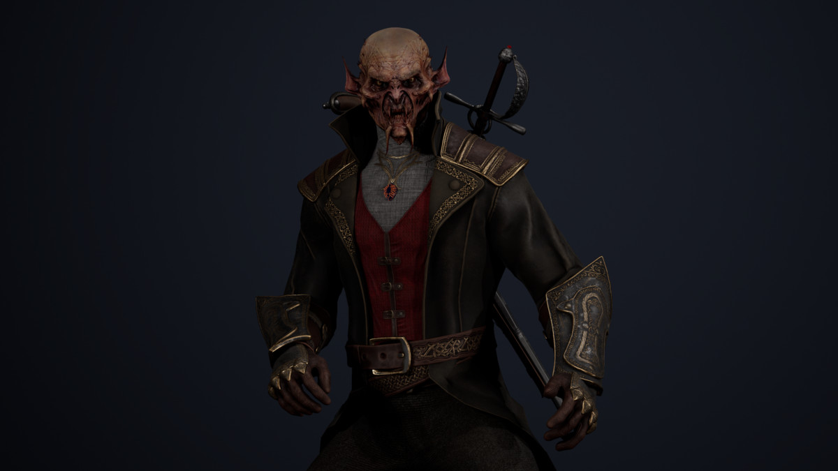 Vampire Monster Character – Dark Fantasy Hunter | Horror Enemy