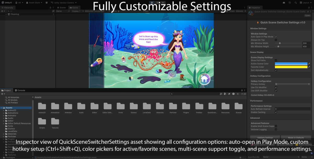 Quick PlayMode Scene Switcher