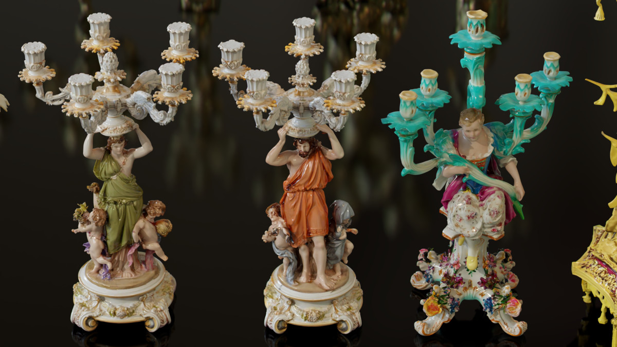 Ornate Candles, CandleHolders, and Wax Sculptures - 133 Models Set