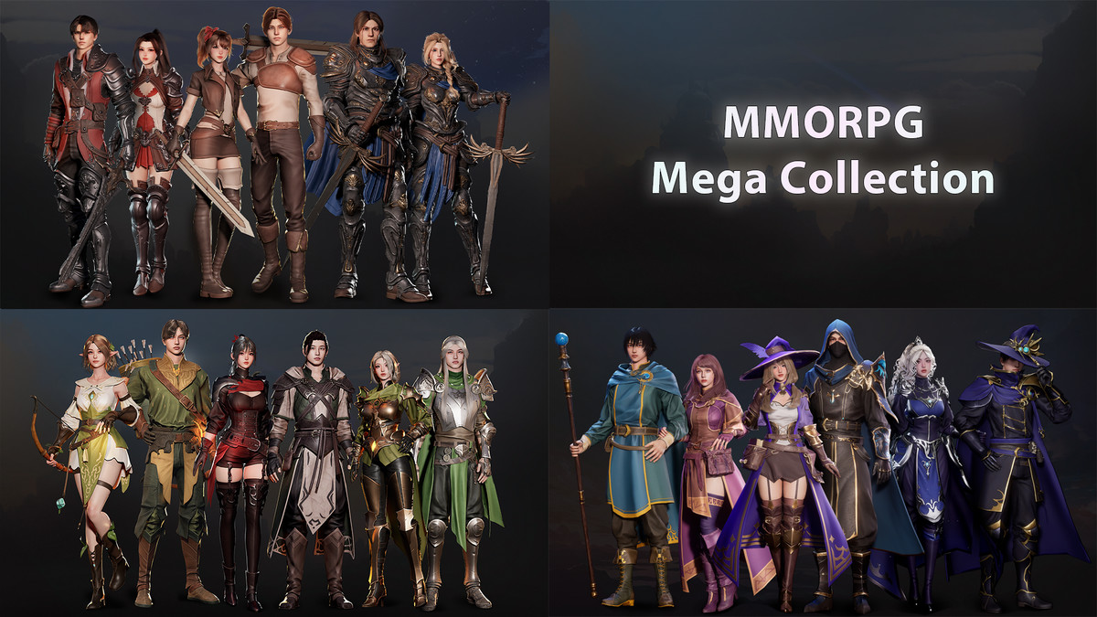 MMORPG Characters - Mega Collection - Warriors, Archers, Mages