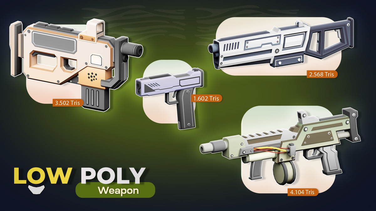 Low Poly Weapon Collection 2