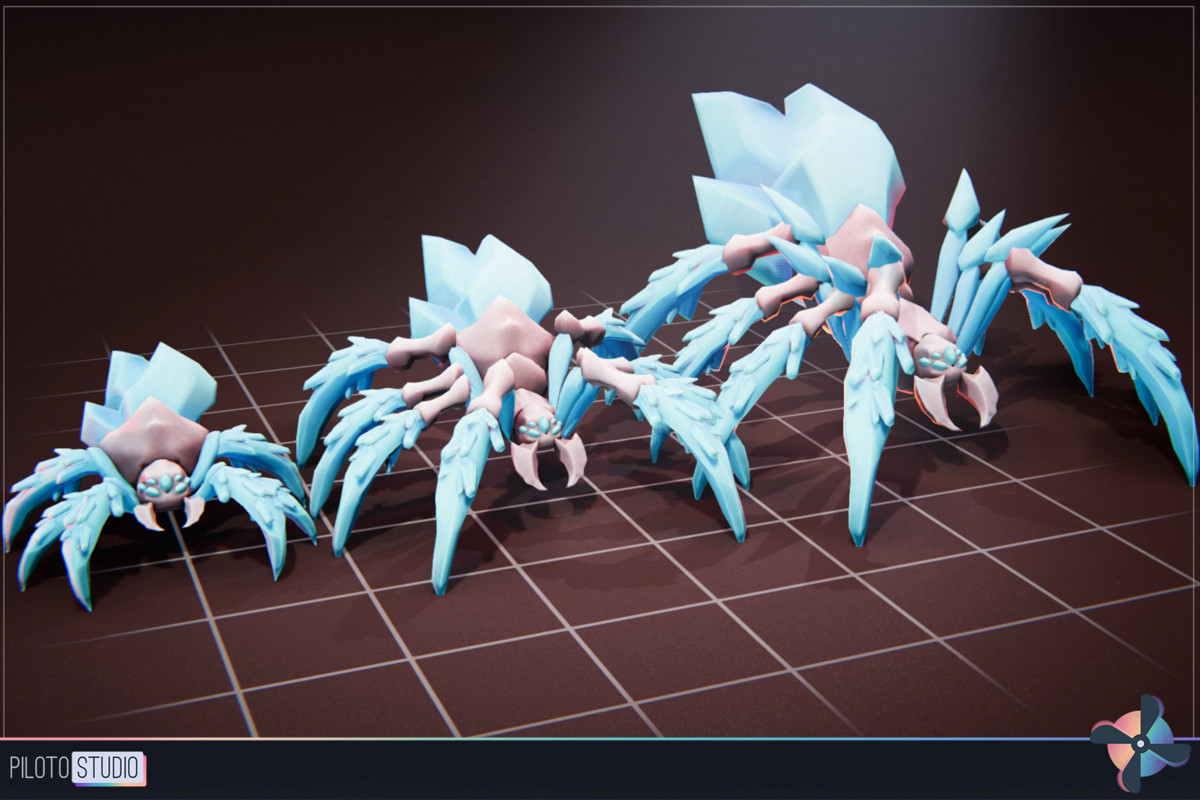 Spider Ice - 3 Characters + Animations