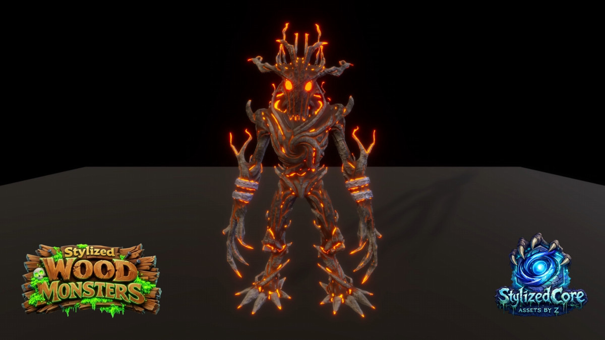 Wood Monsters Pack 2 – 4 Stylized Animated Creatures (LOD + Skins)
