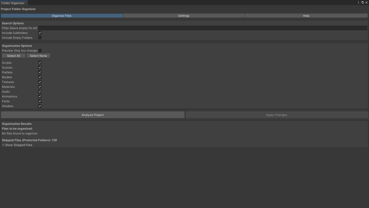 Folder Organizer Window – Smart Auto Folder Sorting for Unity