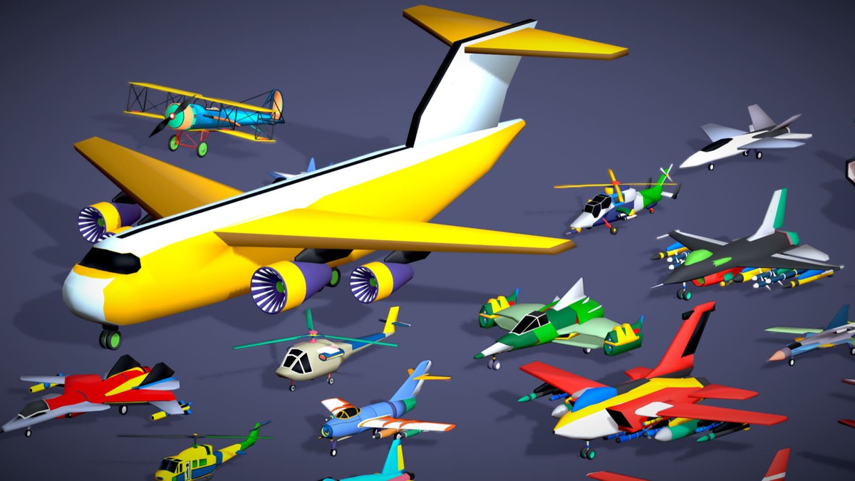 55 Air Vehicle Mega Pack - Toon Air Field - Sky Force Collection - Stylized Set